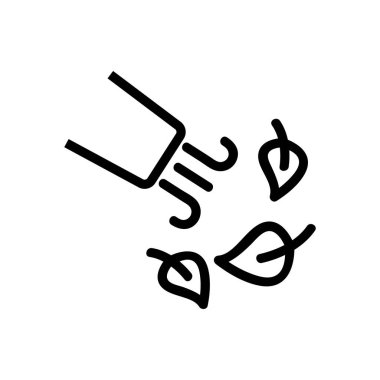 Yaprak ikonu vektörünü geri çek. Havalandırma yaprağı işaretini geri çek. izole edilmiş sınır sembolü çizimi