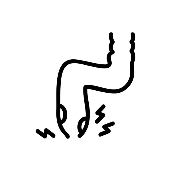 ゆるみ下痢アイコンベクター ゆるみ下痢の兆候 孤立した輪郭記号図 — ストックベクタ