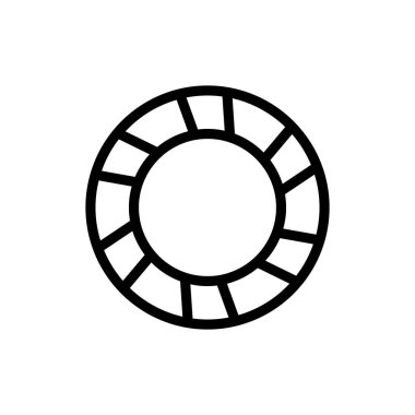 çok renkli tokalar ikon vektörü. Çok renkli saç lastiği işareti. izole edilmiş sınır sembolü çizimi