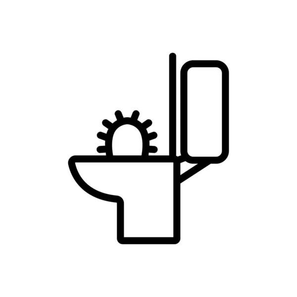Diarré Toalett Ikon Vektor Diarré Toalettskylten Isolerad Kontur Symbol Illustration — Stock vektor
