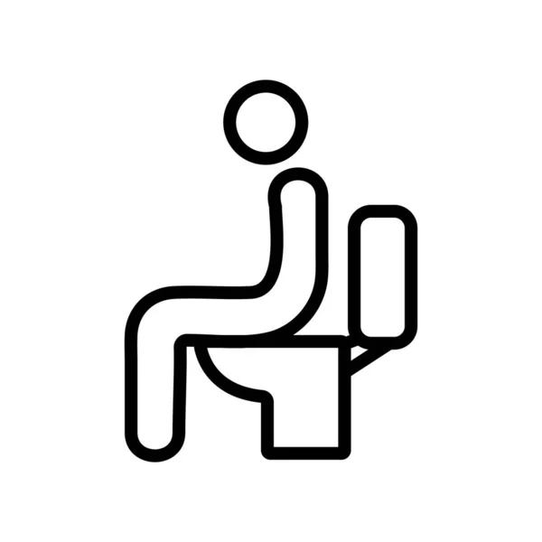 Sürekli Tuvalet Ikonu Vektöründe Oturuyorlar Sürekli Tuvalet Tabelasında Oturuyorsun Izole — Stok Vektör