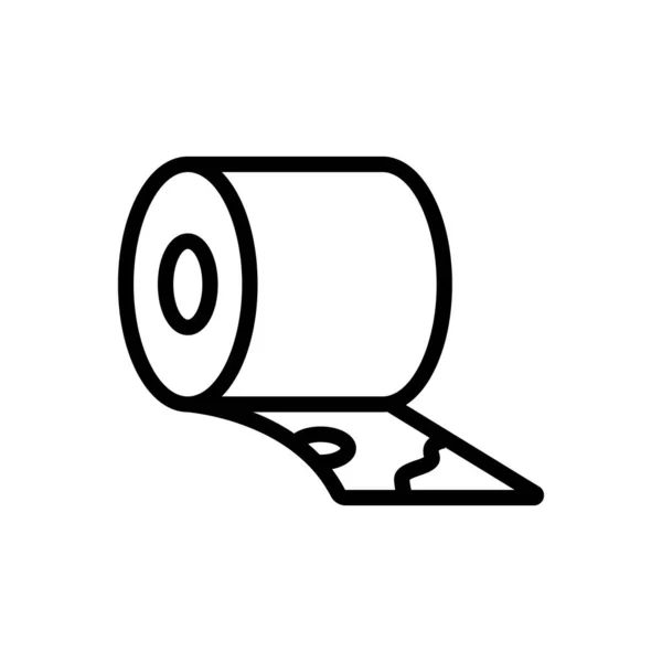 Toalettpappersikonvektor Toalettpapperslapp Isolerad Kontur Symbol Illustration — Stock vektor
