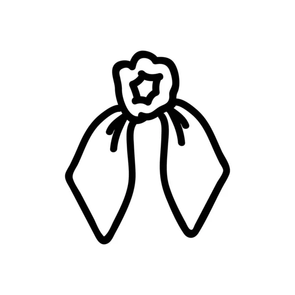 Haarband Für Schwanz Icon Vektor Haarband Für Schwanzschild Isolierte Kontursymboldarstellung — Stockvektor