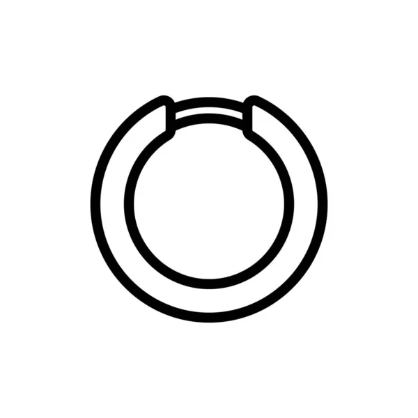 ハンドブレスレットアイコンベクトル 手のブレスレットのサイン 孤立した輪郭記号図 — ストックベクタ
