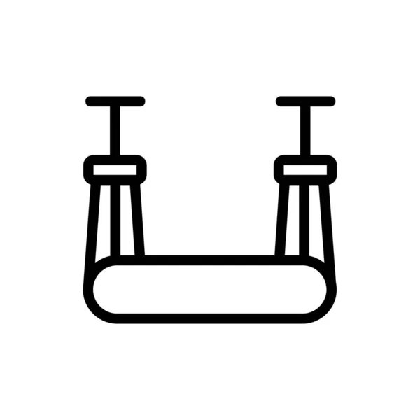 Gewichtheben Stand Symbol Vektor Gewichtheben Standschild Isolierte Kontursymboldarstellung — Stockvektor