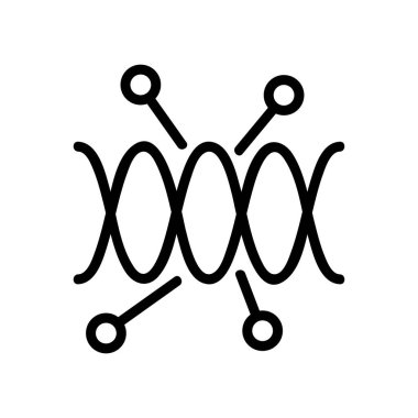 Dairesel ağ analiz ikonu vektörü. Dairesel ağ analiz işareti. izole edilmiş sınır sembolü çizimi