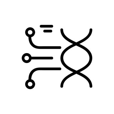 Yapay teknoloji ikon vektörünün çalışma analizi. Yapay teknoloji işaretini incelemek. izole edilmiş sınır sembolü çizimi