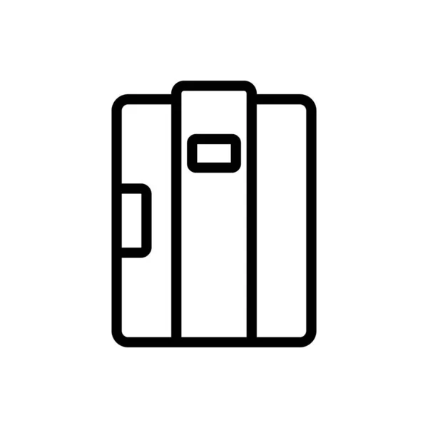 Portas Para Vetor Ícone Recipiente Refrigerado Portas Para Sinal Refrigerado — Vetor de Stock