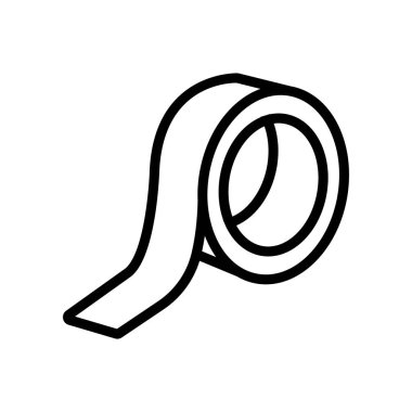 Elektrik bandı ikon vektörü. Elektrik bandı burcu. izole edilmiş sınır sembolü çizimi