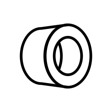 Teyp rulo ikon vektörü. Teyp kaydı. izole edilmiş sınır sembolü çizimi