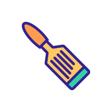 Paslanmaz metal spatula ikon vektörü. Paslanmaz metal spatula işareti. renk sembolü çizimi