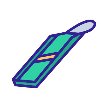 Dilimlenmiş rende ikon vektörü. Dilim rendesi işareti. renk sembolü çizimi