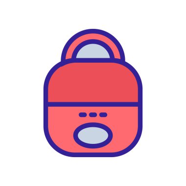 pilav pişirme ikonu vektörü. Pilav pişirme işareti. renk sembolü çizimi