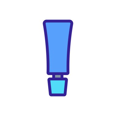 tüp ikon vektöründe dudak parlatıcısı. Dudak parlatıcısı ve tüp işareti. renk sembolü çizimi