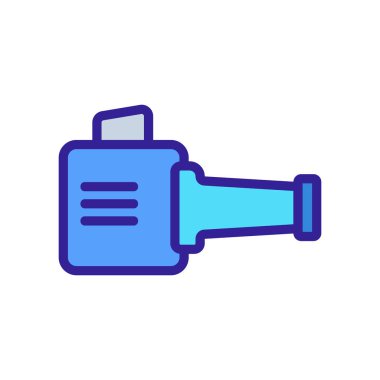 Petrol el üfleyici ikon vektörü. Benzin pompası tabelası. renk sembolü çizimi