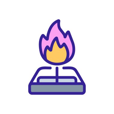 Kibrit kutusu simge vektörü için tehlike. Kibrit kutusu için tehlike işareti. renk sembolü çizimi