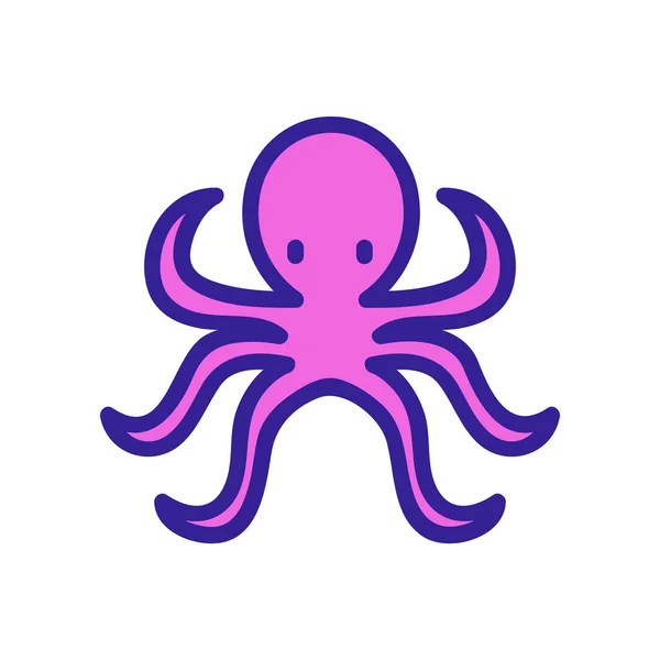 Océano Pulpo Tentáculos Icono Vector Océano Signo Tentáculos Pulpo Ilustración — Vector de stock