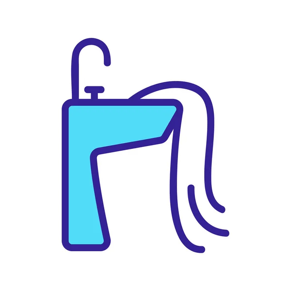 Wasserleck Durch Wasserhahn Symbol Vektor Wasserleck Aufgrund Eines Wasserhahnschildes Farbige — Stockvektor