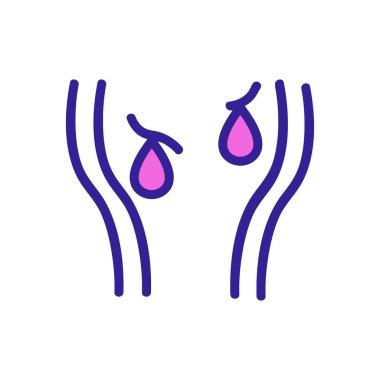 Basur ikon vektörü. Basur işareti var. renk sembolü çizimi