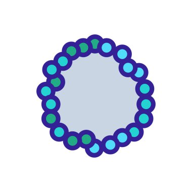 Lastikler ikon vektörünü boncuklar. Lastik tokaları boncuk işareti. renk sembolü çizimi