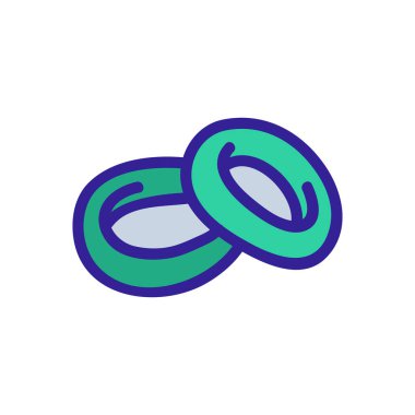 İki sıradan saç bandı ikonu vektörü. İki sıradan saç bandı işareti. renk sembolü çizimi