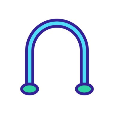 Spor salonu ikonu vektörü. Spor salonu işareti. renk sembolü çizimi