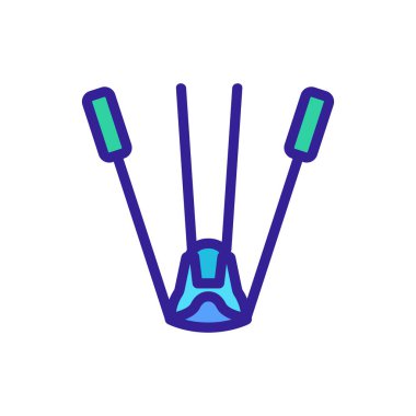 Ayak genişletme simgesi vektörü. Ayak genişletme işareti. renk sembolü çizimi