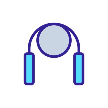 Ahşap kulplu ip ikon vektörü. Tahta saplı ip işareti. renk sembolü çizimi