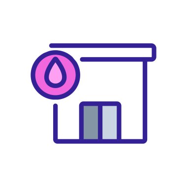 Kan bağışı ikon vektörü. Kan bağışı noktası işareti. renk sembolü çizimi