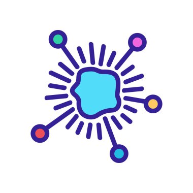 Dijital analiz işlemci simgesi vektörü. Dijital analiz işlemci işareti. renk sembolü çizimi