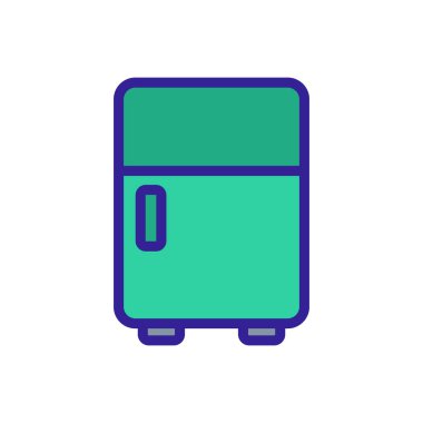 Normal makyaj tipi buzdolabı ikonu vektörü. Normal makyaj malzemesi tabelası. renk sembolü çizimi