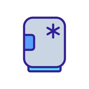 Dondurucu konteyner ikon vektörü. Dondurucu işareti. renk sembolü çizimi