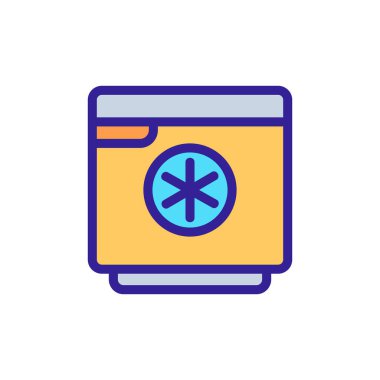 Makyaj aleti buzdolabı ikon vektörü. Makyaj aleti buzdolabı işareti. renk sembolü çizimi