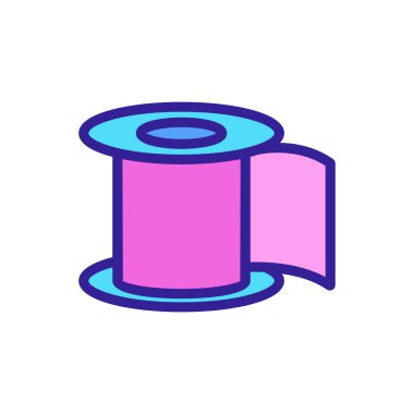 Onarım ikonu vektörü için bobin. Tamir için bobin. renk sembolü çizimi