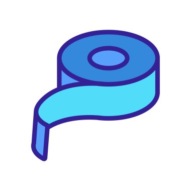 Teyp simgesi vektörünün başlangıcı. Teyp işaretinin başlangıcı. renk sembolü çizimi