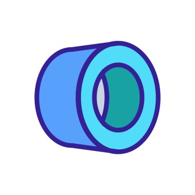 Teyp rulo ikon vektörü. Teyp kaydı. renk sembolü çizimi