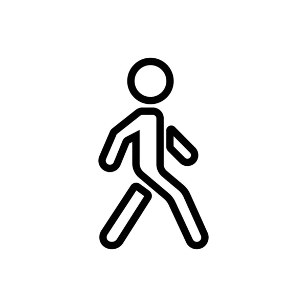 Caminando Hombre Figura Icono Vector Hombre Caminante Figura Signo Ilustración — Vector de stock