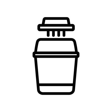 Manuel mutfak sebze dilimleme ikonu vektörü. Manuel mutfak sebze dilimleyici işareti. izole edilmiş sınır sembolü çizimi