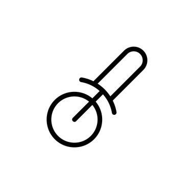 Kesici bıçak ikonu vektörünü kes. Kesici bıçak işareti. izole edilmiş sınır sembolü çizimi