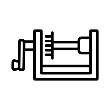 Görüntü ikon vektörünün içindeki kıyma makinesi. İçeriden kıyma makinesi işareti. izole edilmiş sınır sembolü çizimi