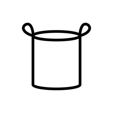 Ev ikonu vektörü için kova. Ev imzası için kova. izole edilmiş sınır sembolü çizimi