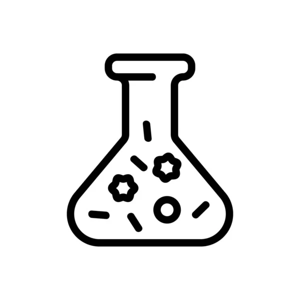 Reagenzglasinfektion Symbolvektor Reagenzglasinfektion Isolierte Kontursymboldarstellung — Stockvektor