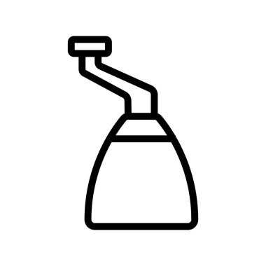 Mekanik gıda işlemci simgesi vektörü. Mekanik gıda işlemcisi işareti. izole edilmiş sınır sembolü çizimi