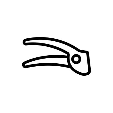 Demir sarımsaklı alet ikon vektörü. Demir sarımsaklı cihaz işareti. izole edilmiş sınır sembolü çizimi