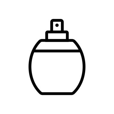 Açık kadın parfümü, ikon taşıyıcısı olmadan. Şapkasız kadın parfümü. izole edilmiş sınır sembolü çizimi