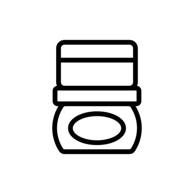 İki nemlendirici, biri diğer ikon vektörünün üstünde. İki nemlendirici. Biri diğerinin üstünde. izole edilmiş sınır sembolü çizimi