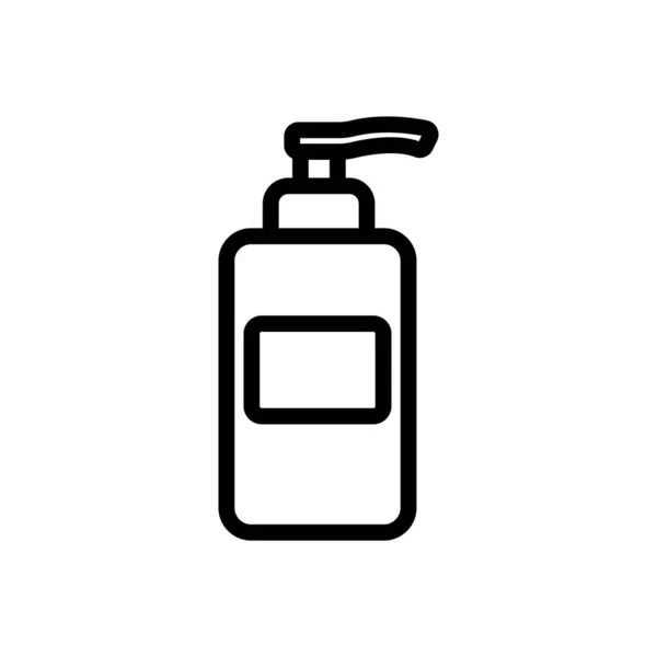 Cosmetici Con Dispenser Icon Vector Cosmetici Con Segno Dispenser Illustrazione — Vettoriale Stock