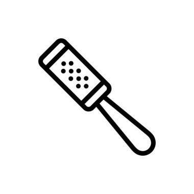 pedikür kazıyıcı ikon vektörü. Pedikür kazıyıcı işareti. izole edilmiş sınır sembolü çizimi