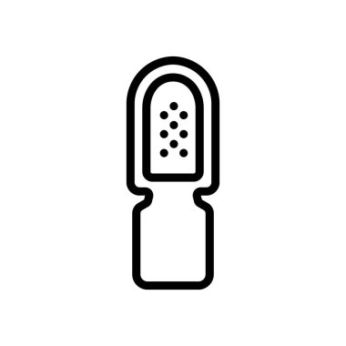 Topuk temizleme fırçası ikon vektörü. Topuk temizleme tabelaları. izole edilmiş sınır sembolü çizimi