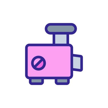 Yiyecek işlemci simgesi vektörü. Yemek işlemcisi işareti. renk sembolü çizimi